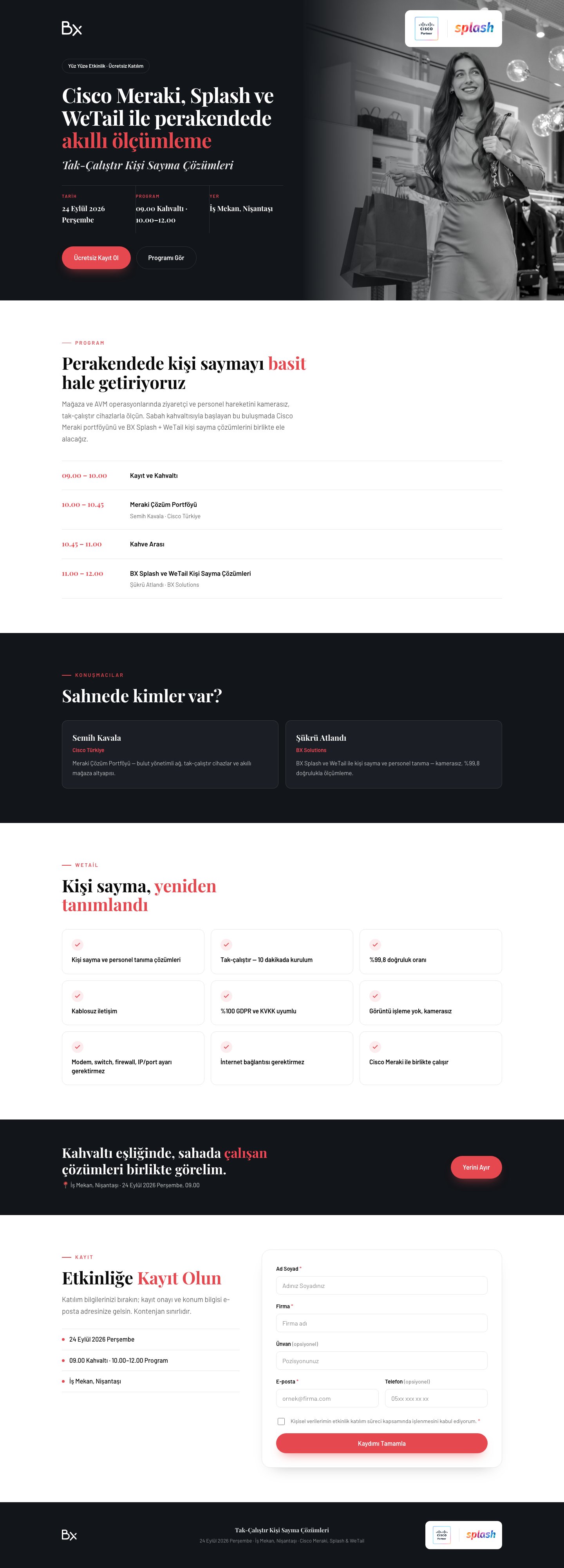 Etkinlik Kayıt Sayfası
